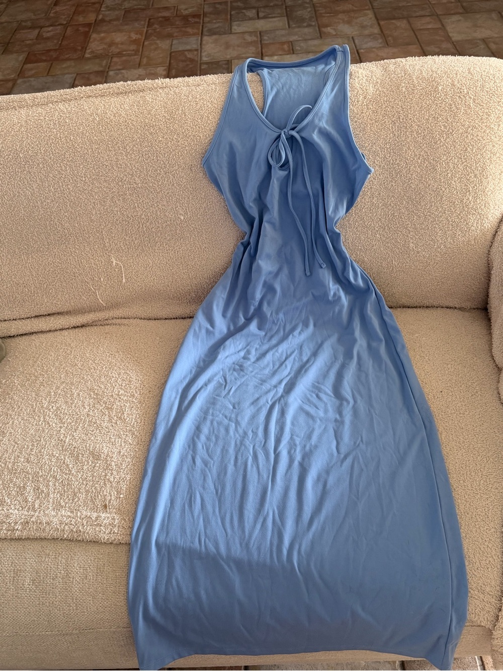 wild fable Sleeveless Tie-Neck Midi Dress in Light Blue